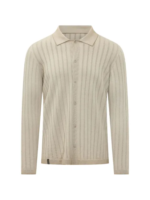 AROVESCIO ribbed-knit long-sleeve shirt