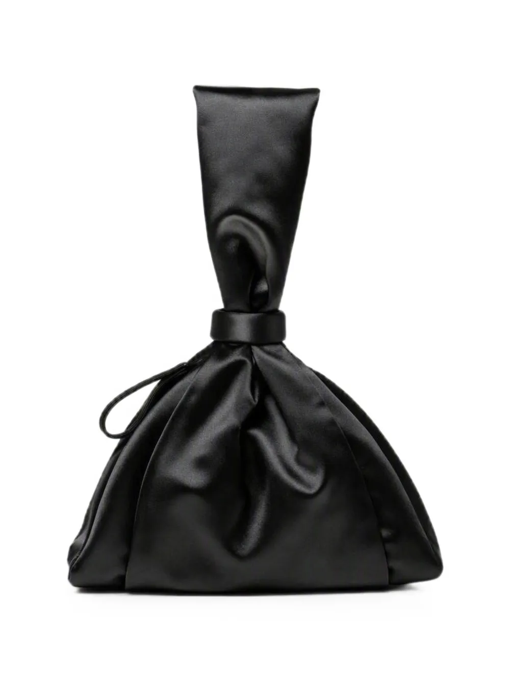 Alberta Ferretti satin knotted clutch bag - Schwarz