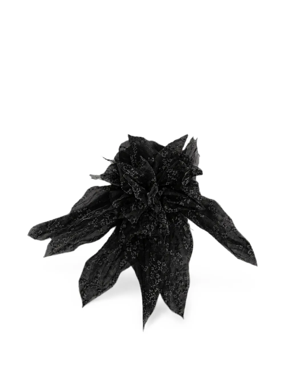 Alberta Ferretti floral-motif silk brooch - Schwarz