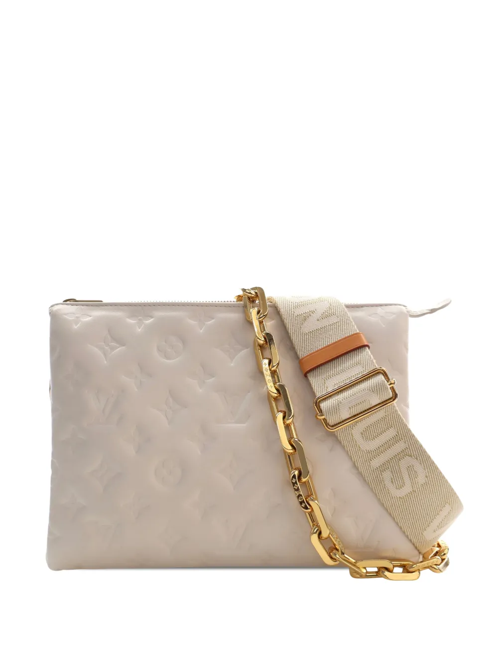 Louis Vuitton Pre-Owned 2021-2026 Monogram Embossed Puffy Lambskin Coussin PM satchel - Bianco