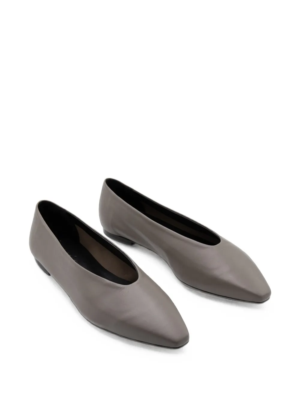 Aeyde Betty leather ballet flats Grijs