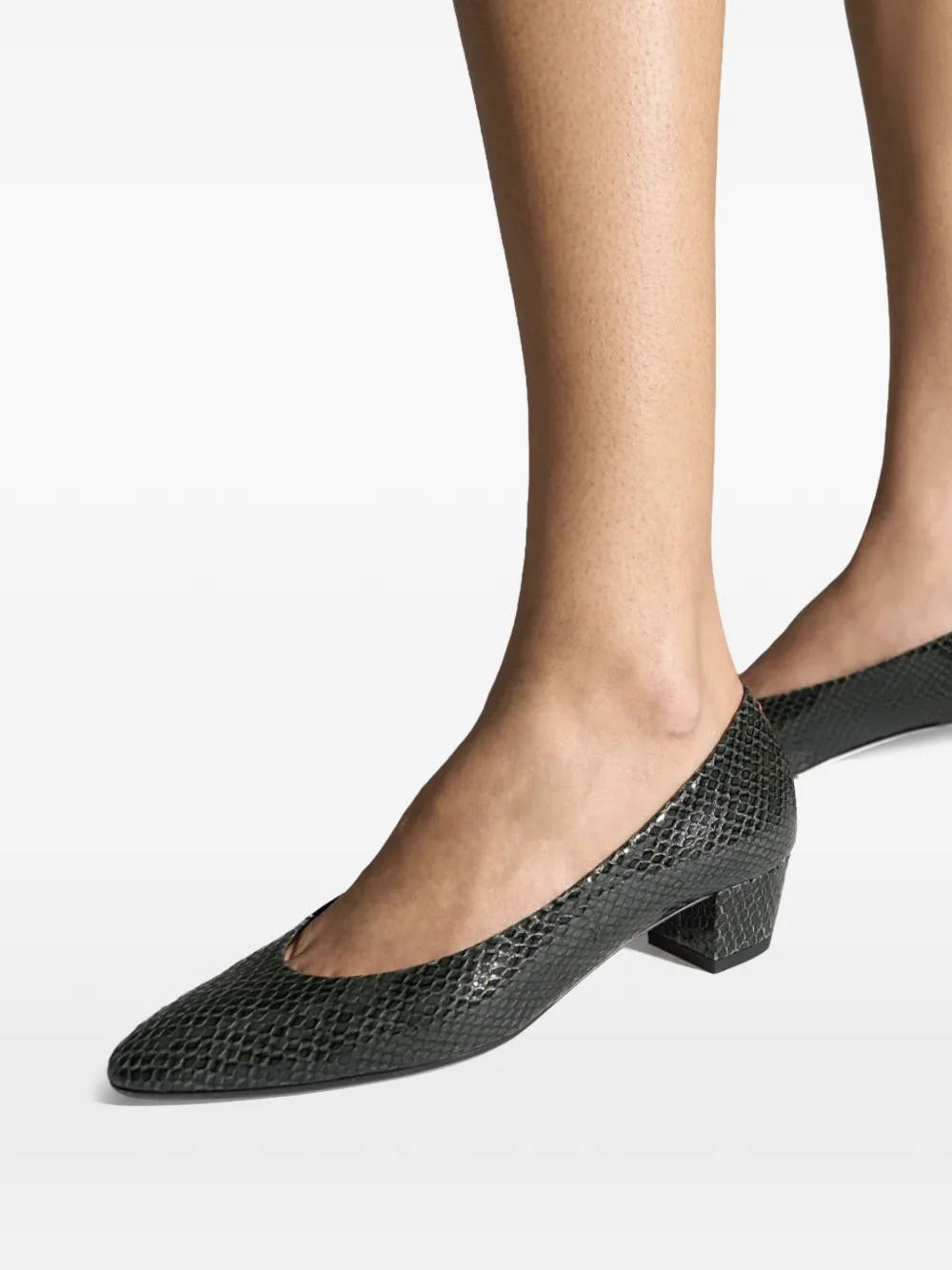Aeyde Helia leren pumps Groen