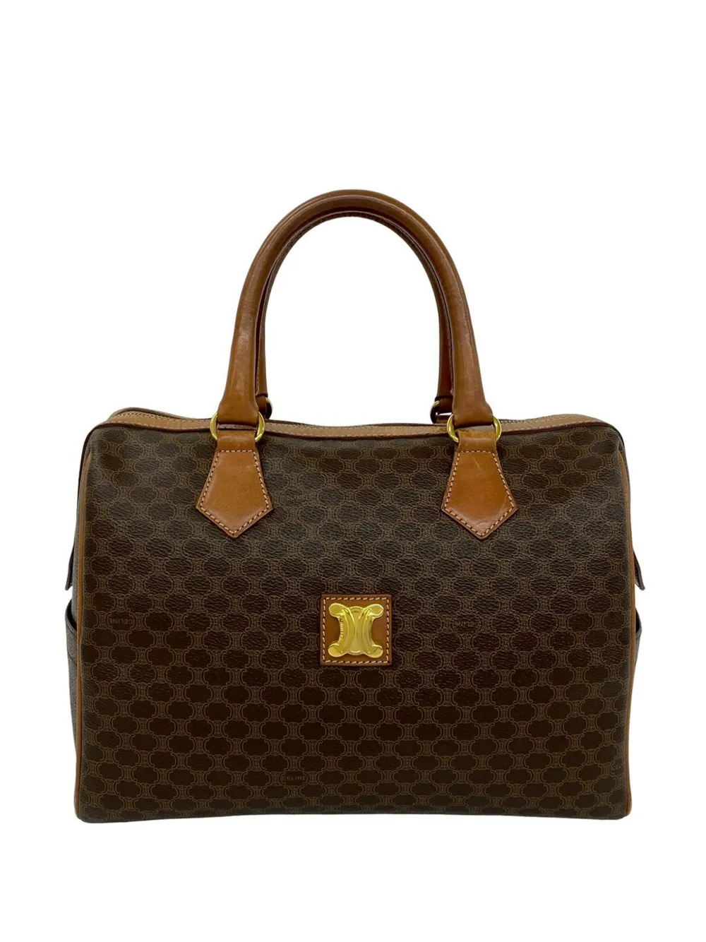 Celine Pre-Owned 1994 Macadam Coated Canvas boston bag - Brown
