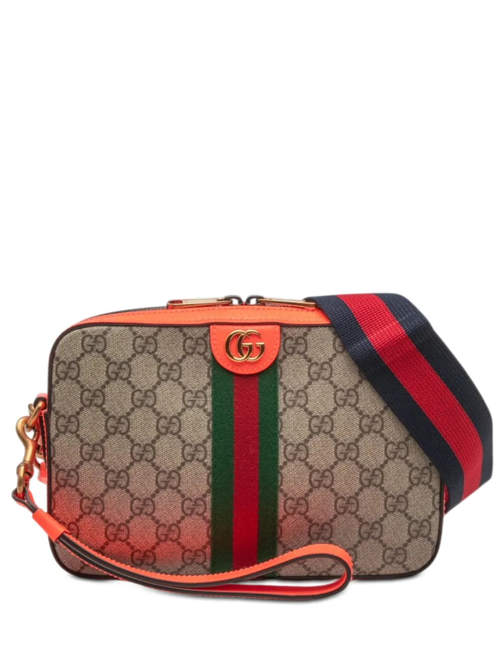Gucci Pre-Owned 2016-2026 Small GG Supreme Web Ophidia crossbody bag - Toni neutri