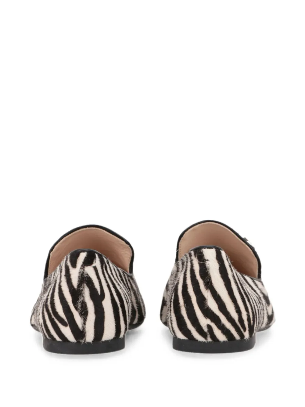 Tod's zebra-print loafers Wit