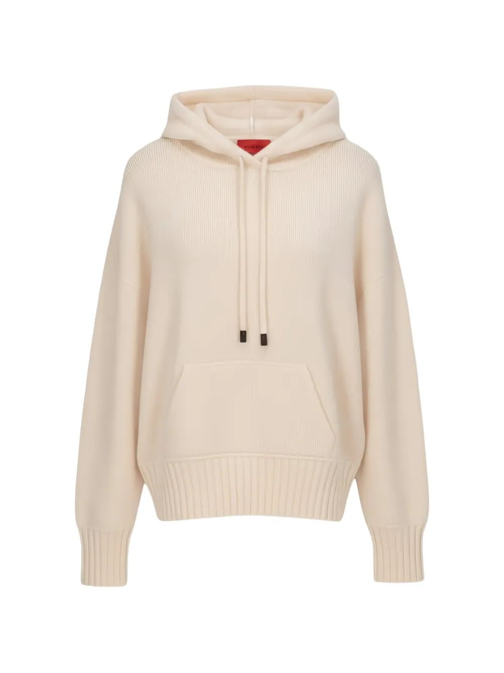 Isaia drawstring pouch-pocket hoodie - Weiß
