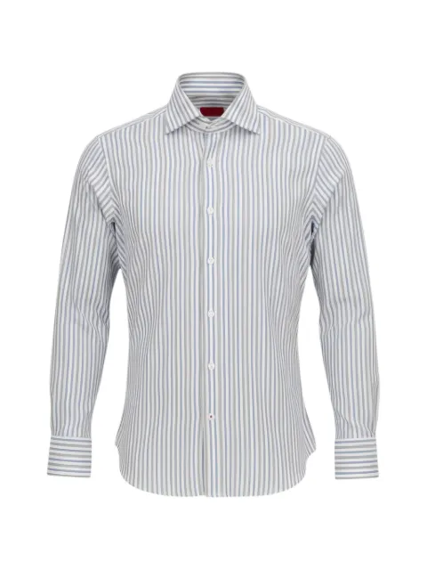 Isaia striped long-sleeve shirt