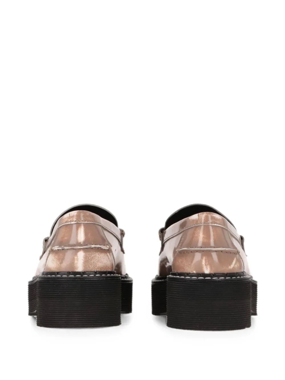 Tod's two-tone platform loafers Beige