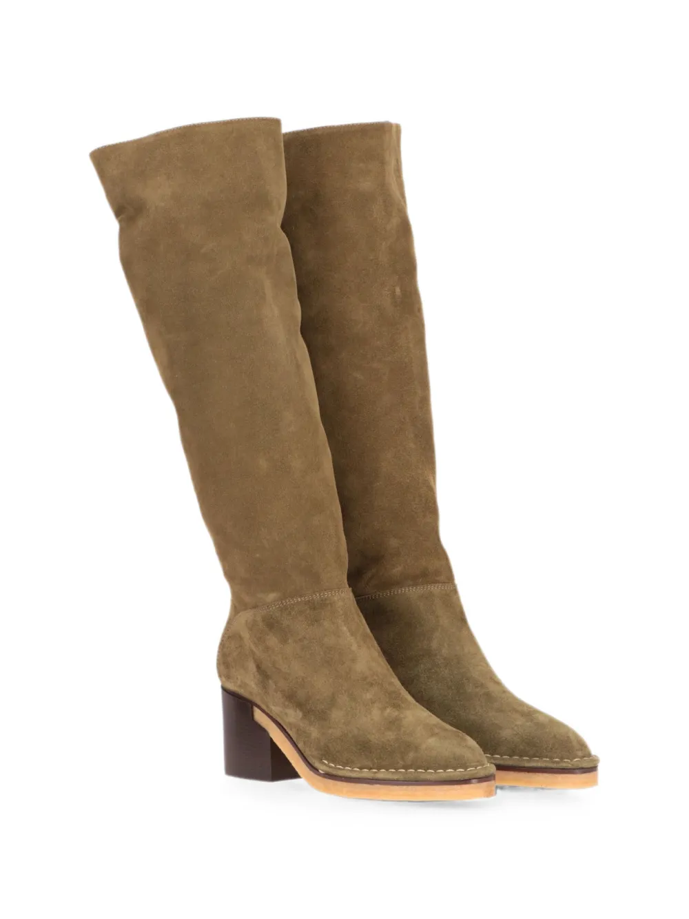 Tod's suede knee-high boots Groen