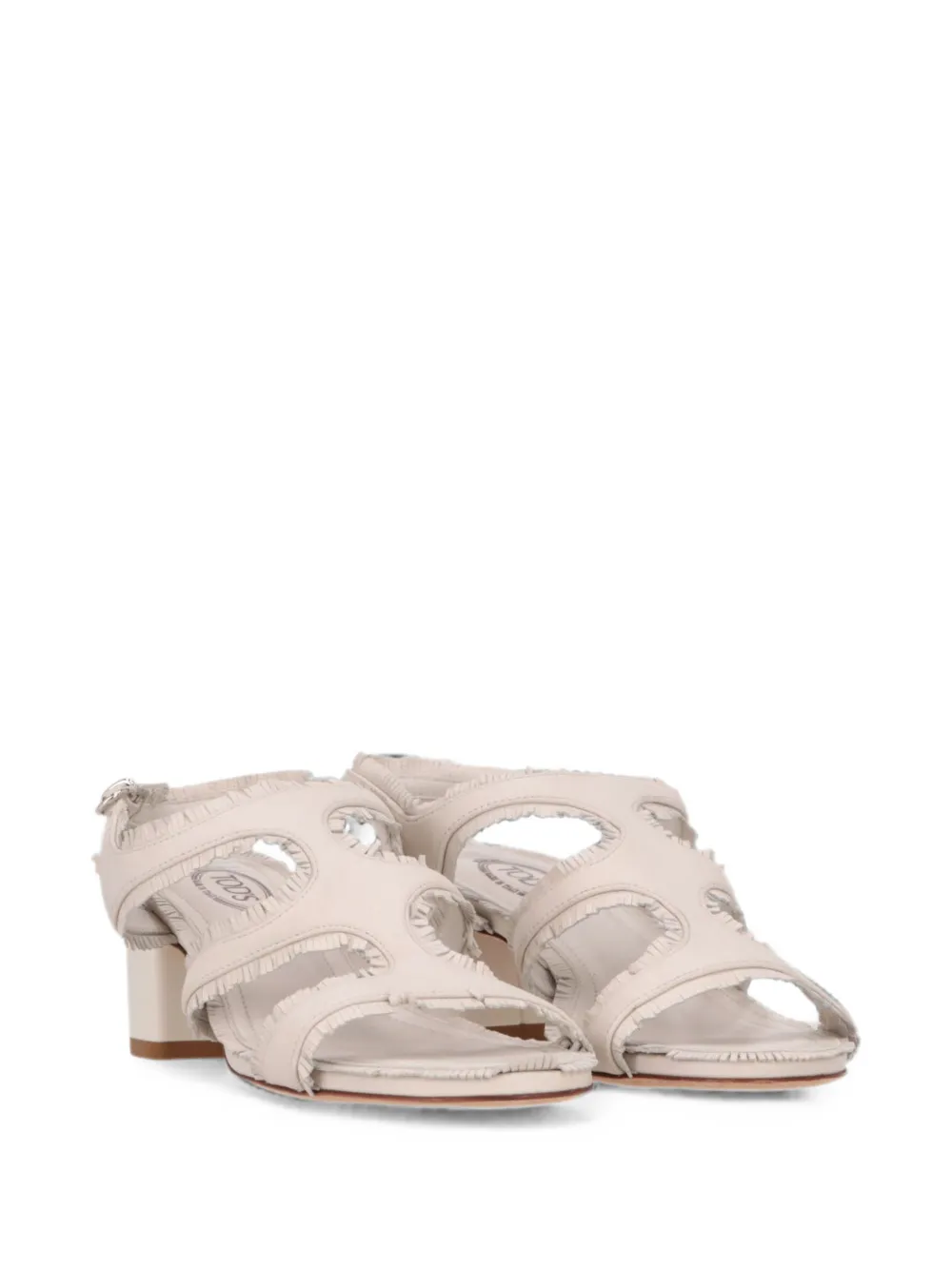 Tod's fringed cut-out sandals Wit