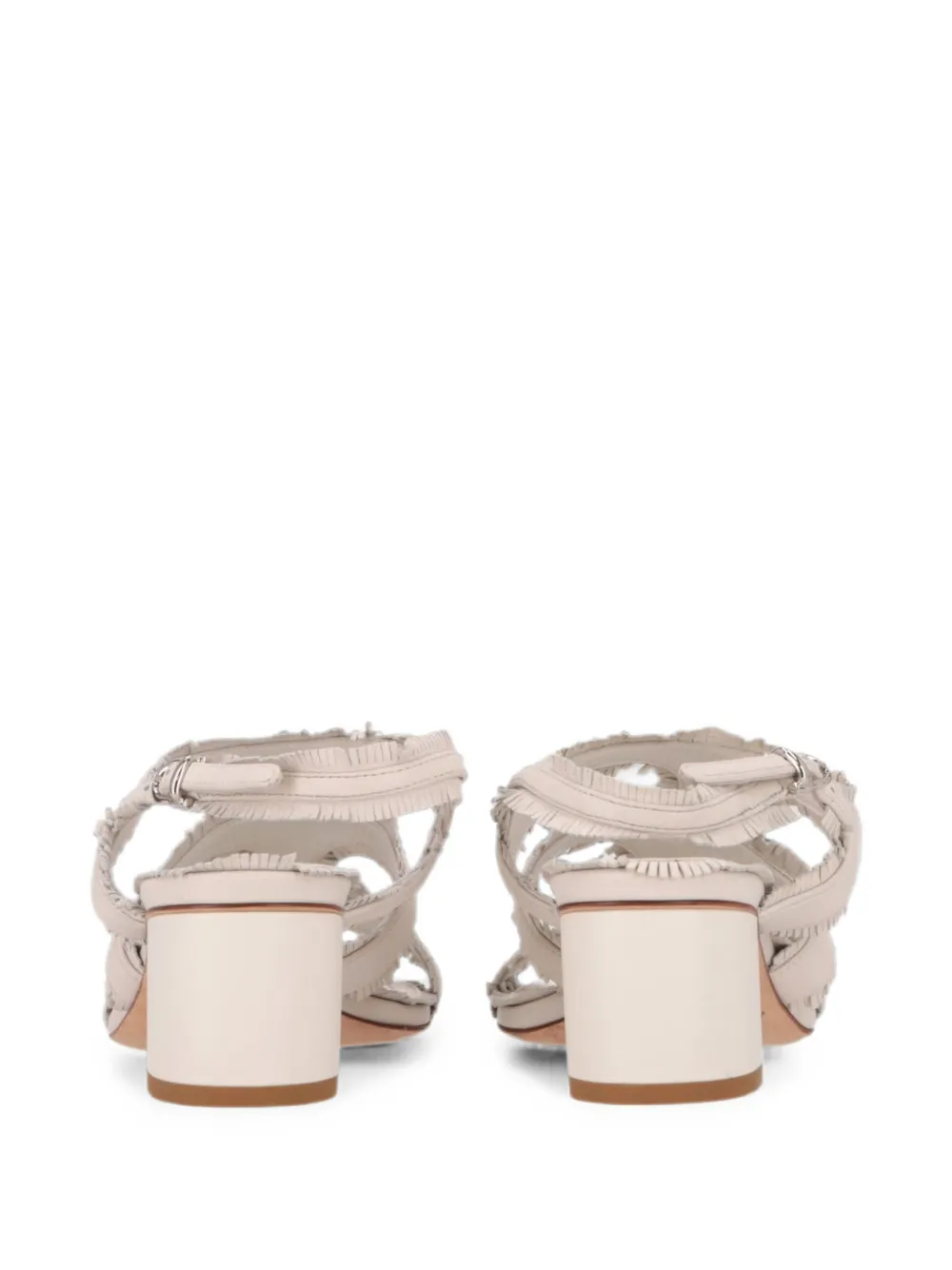 Tod's fringed cut-out sandals Wit