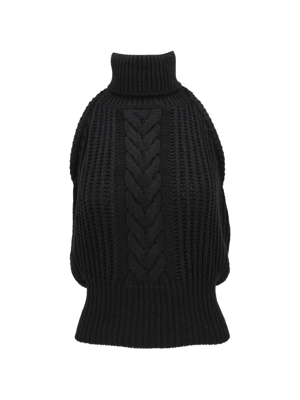 Isaia cable-knit roll-neck sweater - Black