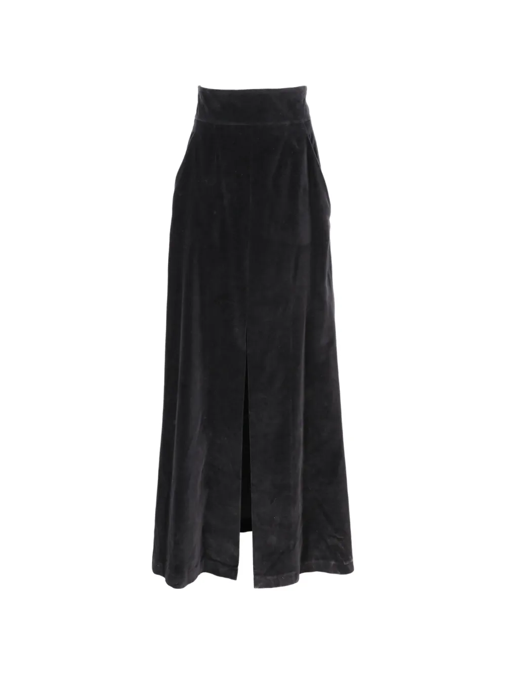 Isaia Maxirock mit Schlitz - Schwarz