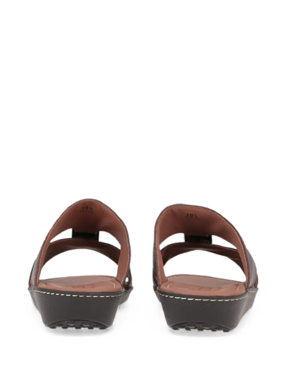 Tod's buckle-detail pebble-texture sandals Bruin