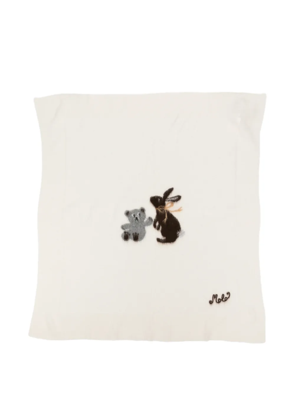 Molo intarsia-knit blanket - Toni neutri