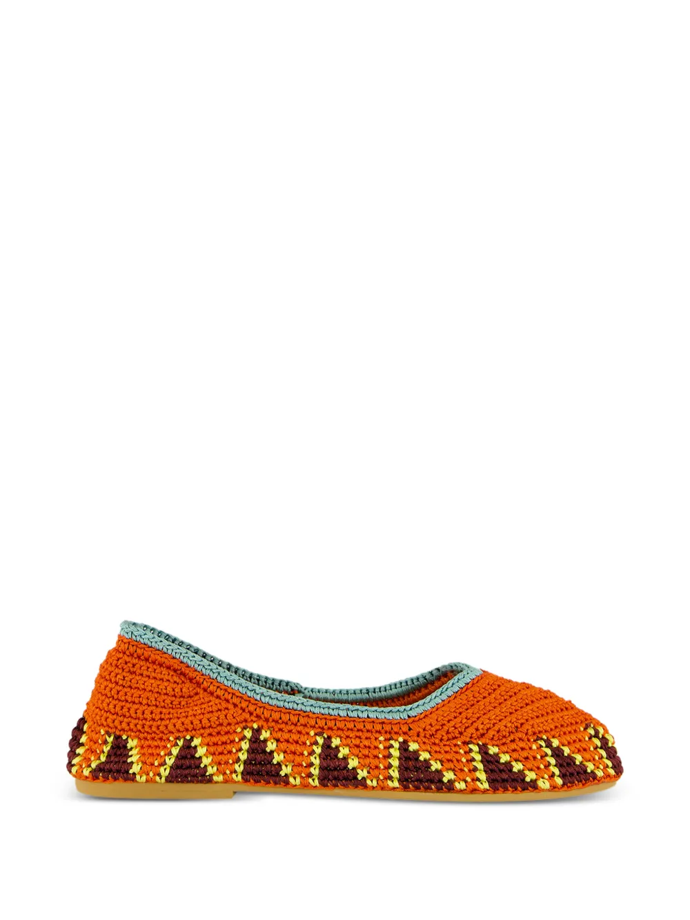 KASHURA hand-crocheted geometric-pattern pumps