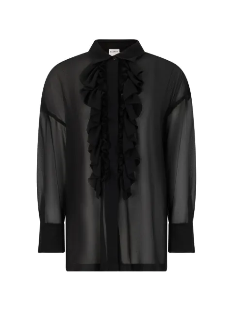 P.A.R.O.S.H. ruffled semi-sheer blouse