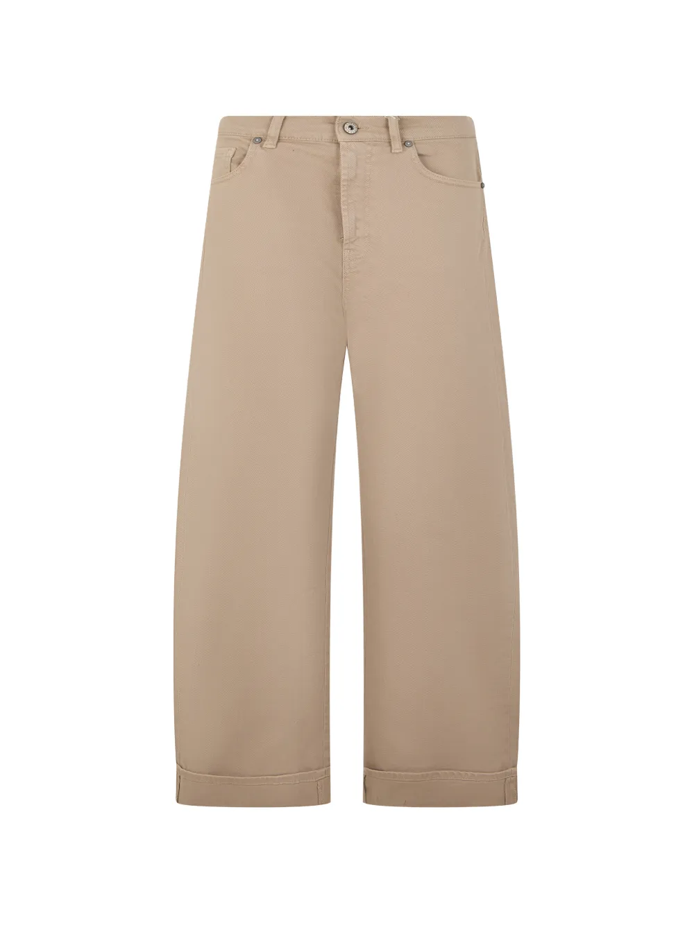 P.A.R.O.S.H. wide-leg turned-up trousers - Nude