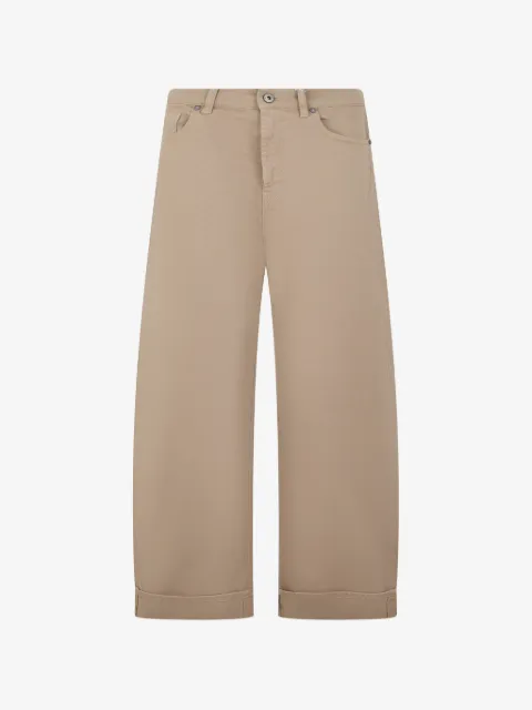 P.A.R.O.S.H. pantalones anchos con vuelta en el dobladillo