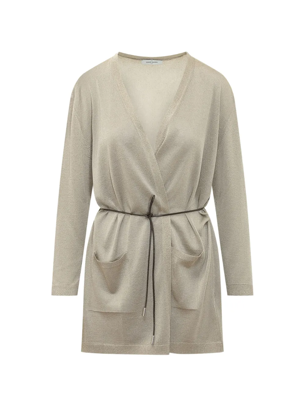 Gran Sasso belted patch-pocket cardigan - Nude