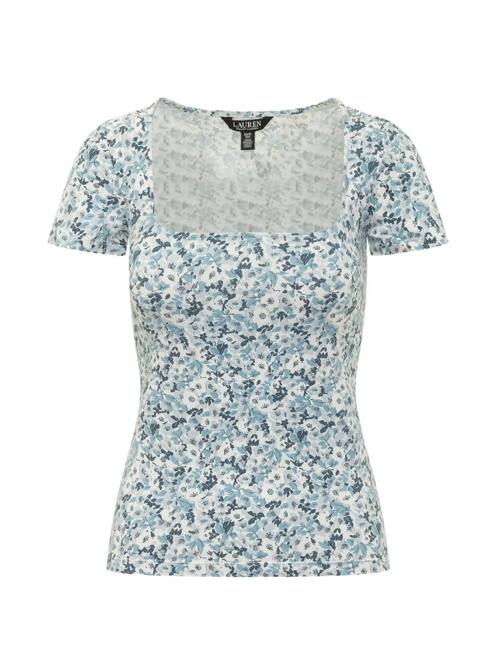 Lauren Ralph Lauren floral-print square-neck T-shirt - Bianco