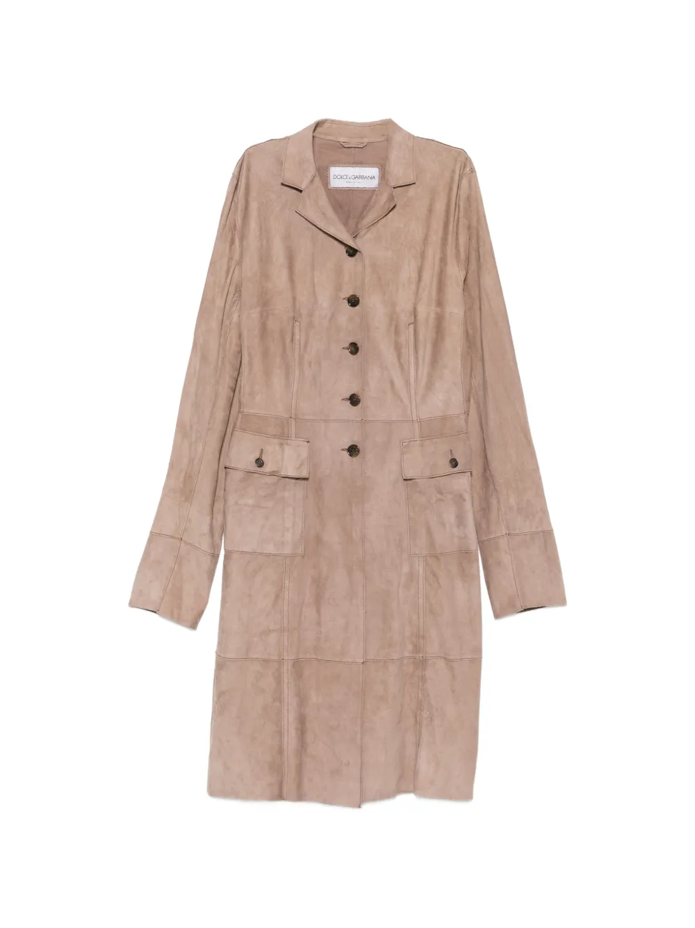 Dolce & Gabbana Pre-Owned 2000 einreihiger Wildledermantel - Nude