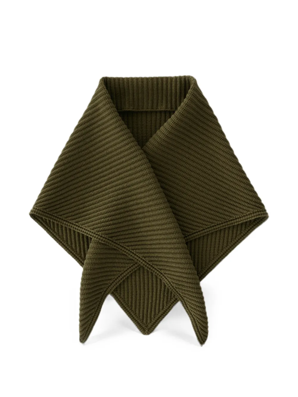 Studio Nicholson Isos ribbed cotton scarf - Verde