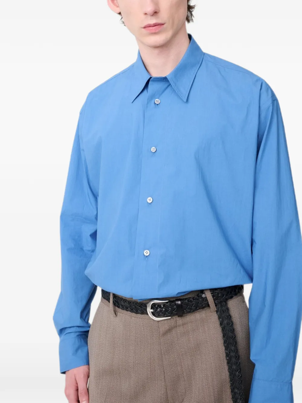 Studio Nicholson Hal dropped-shoulder shirt Blauw