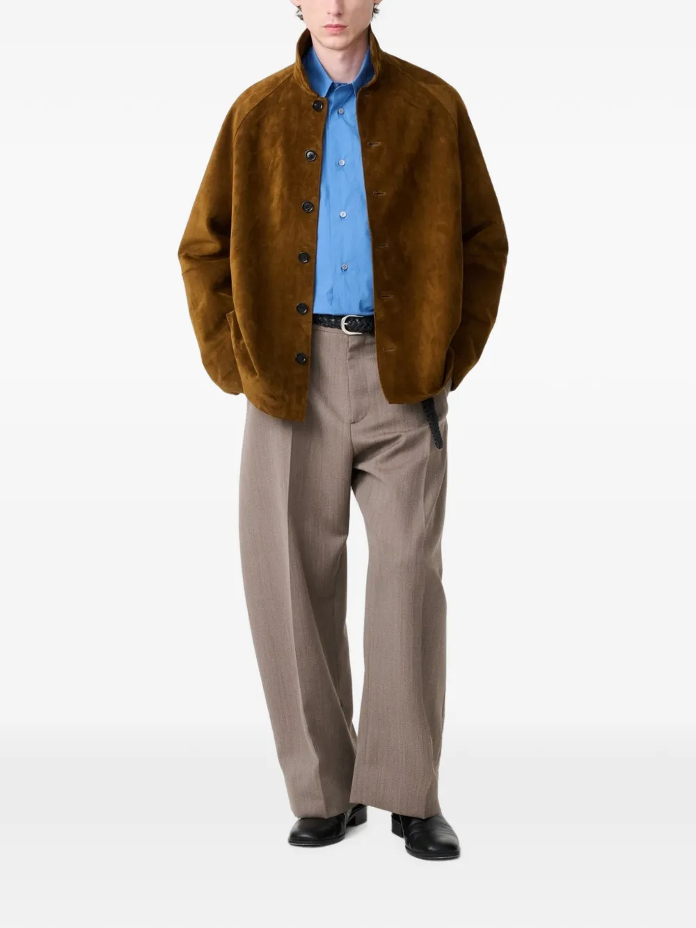 Studio Nicholson Hal dropped-shoulder shirt Blauw