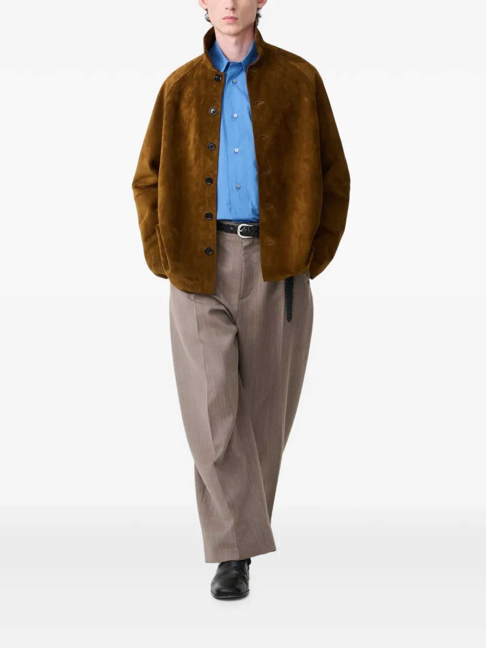 Studio Nicholson Hal dropped-shoulder shirt Blauw