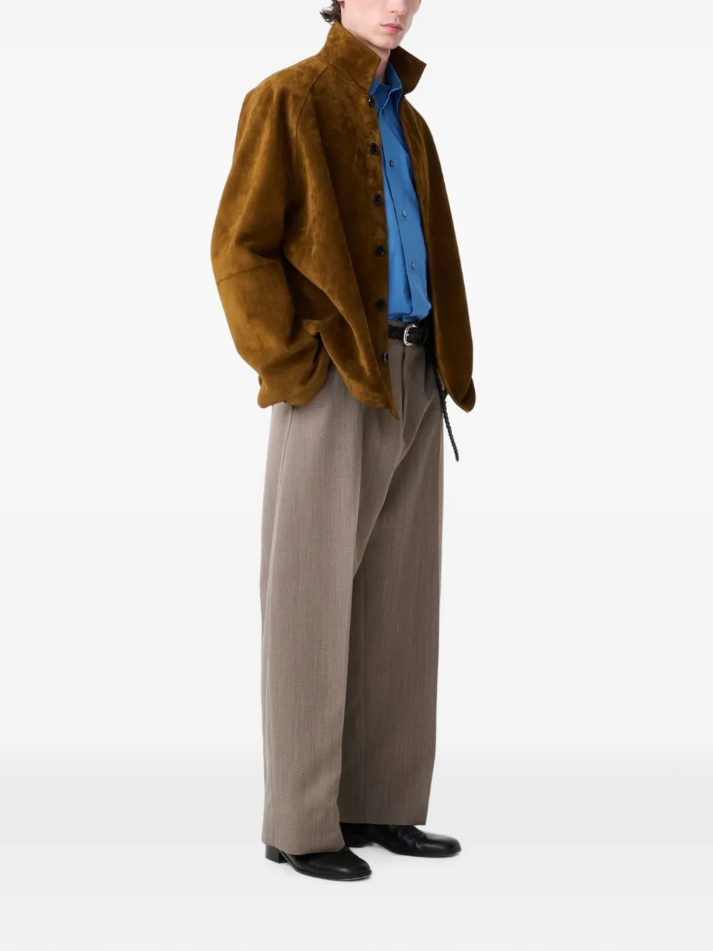 Studio Nicholson Hal dropped-shoulder shirt Blauw