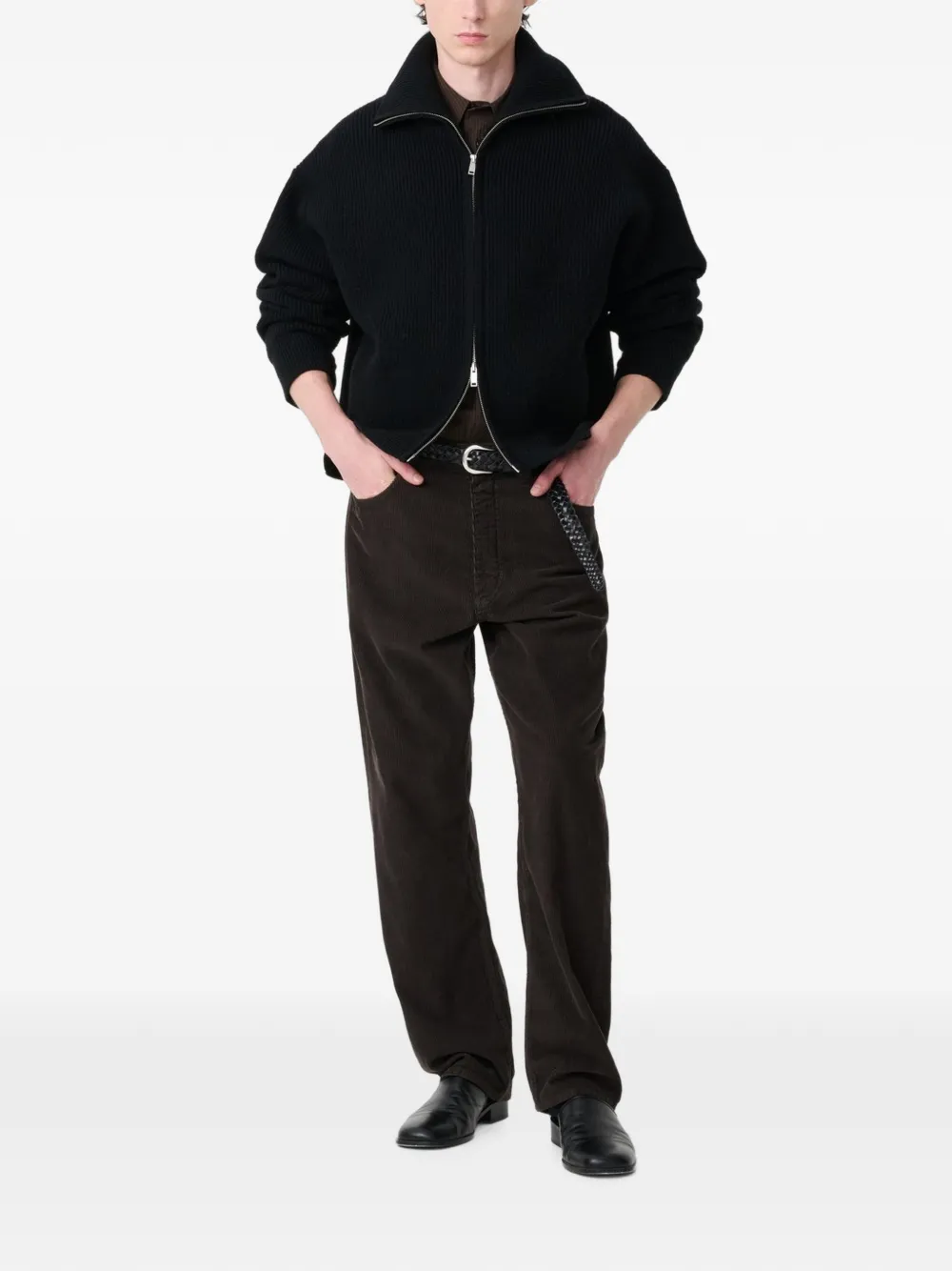 Studio Nicholson Riso ribfluwelen broek Bruin