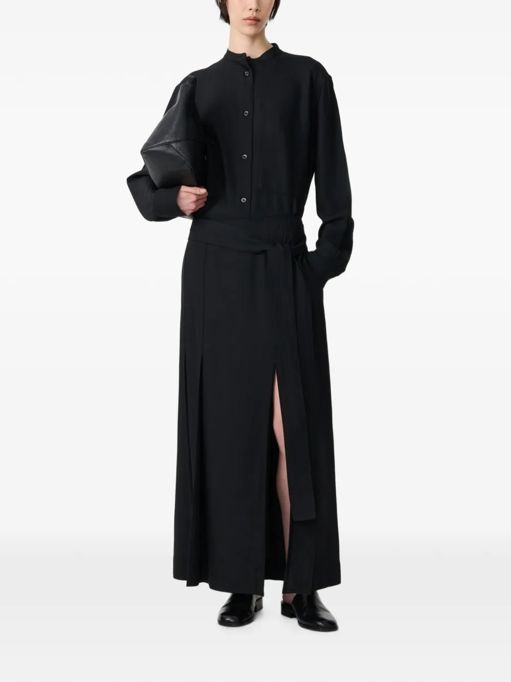 Studio Nicholson Midi-rok met ceintuur Zwart
