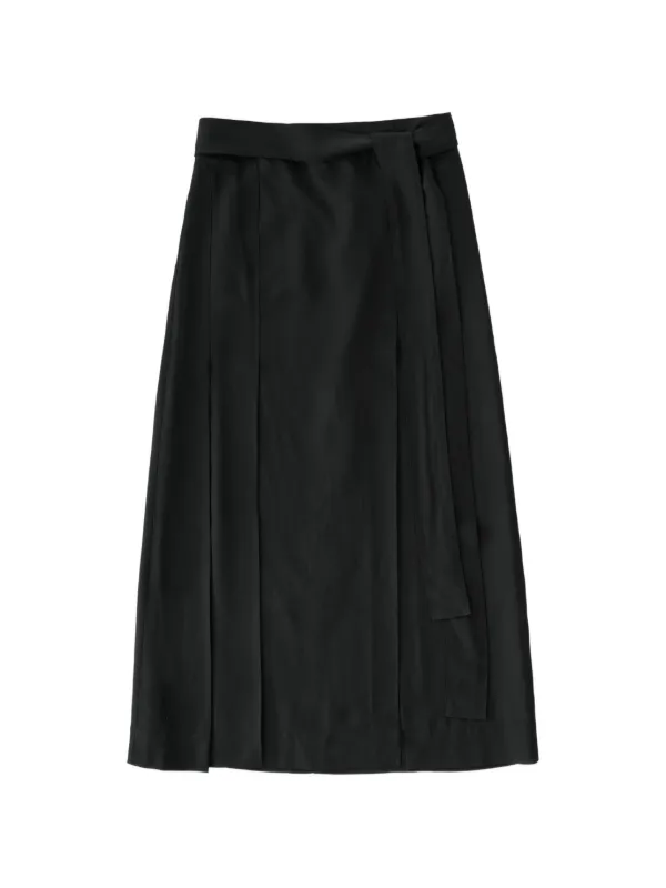 Studio Nicholson Belted Midi Skirt in Black