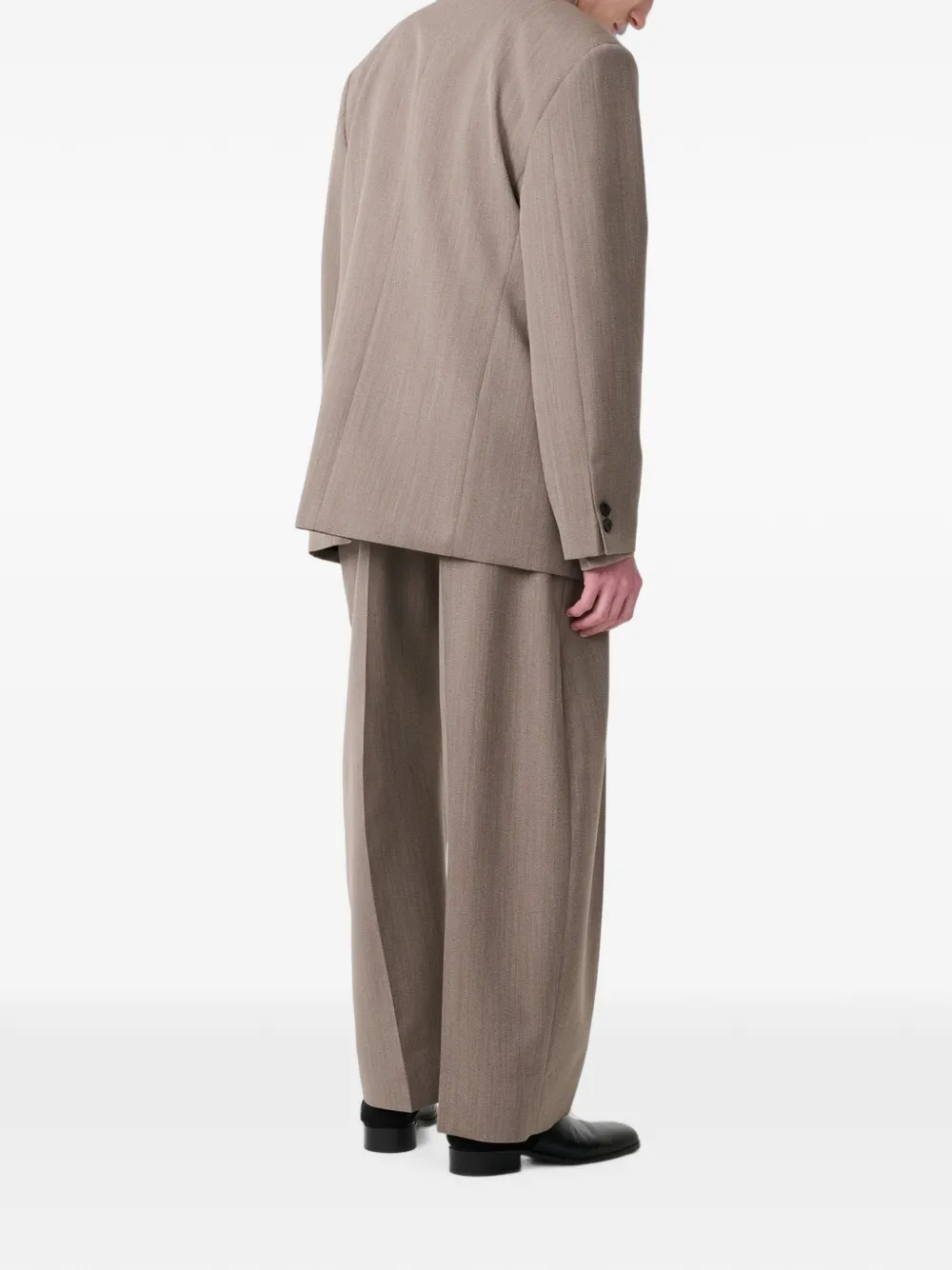 Studio Nicholson Single-breasted Blazer In Brown