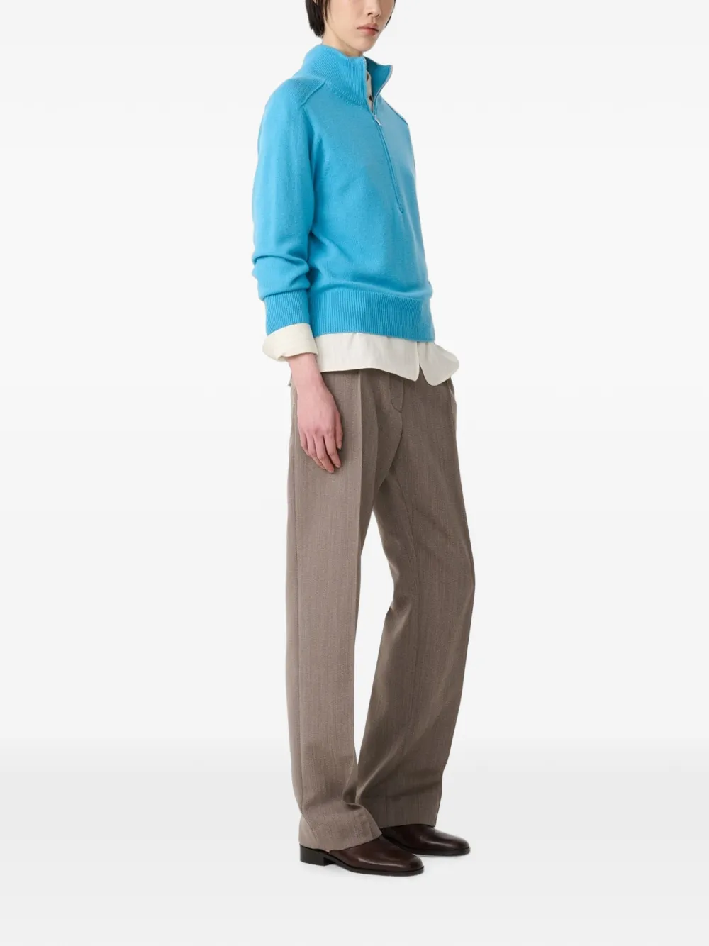 Studio Nicholson Maren trui met halve rits Blauw