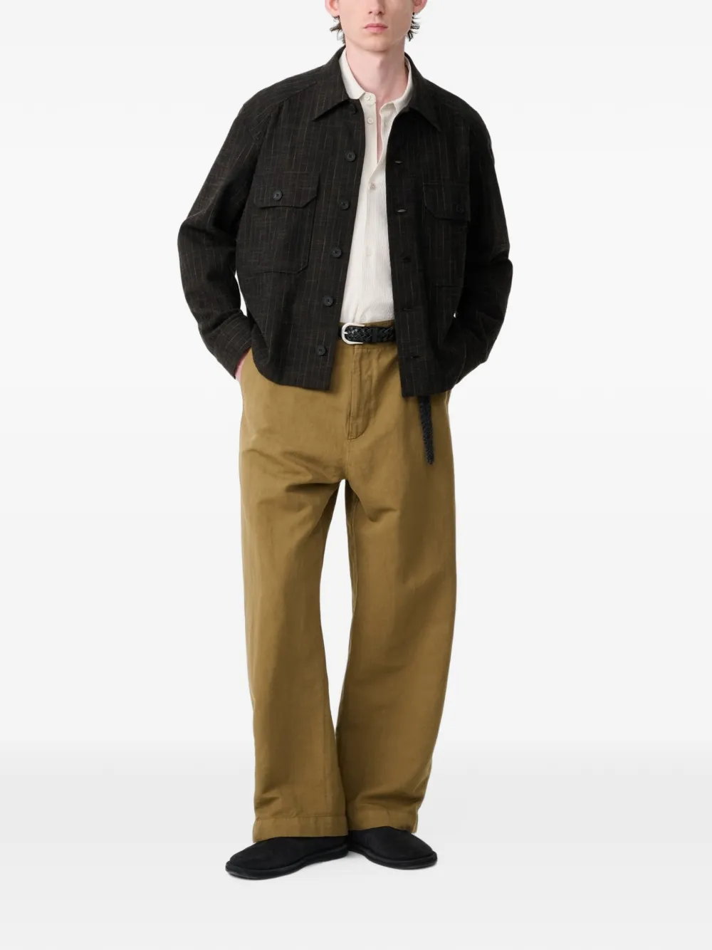 Studio Nicholson Minard garment-dyed trousers Beige