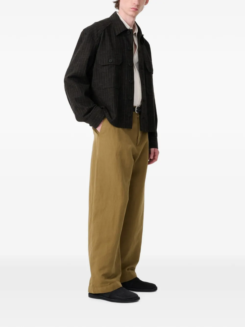 Studio Nicholson Minard garment-dyed trousers Beige
