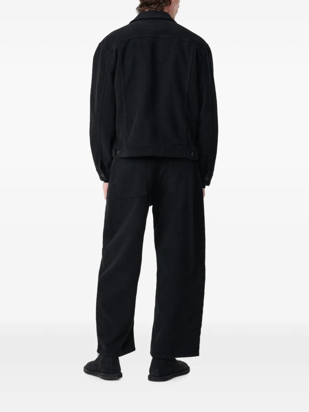 Studio Nicholson Derby katoenen denim jack Zwart