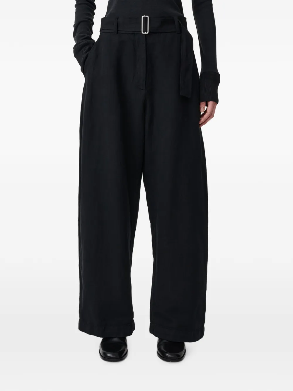 Studio Nicholson Chatto belt-loop trousers Zwart