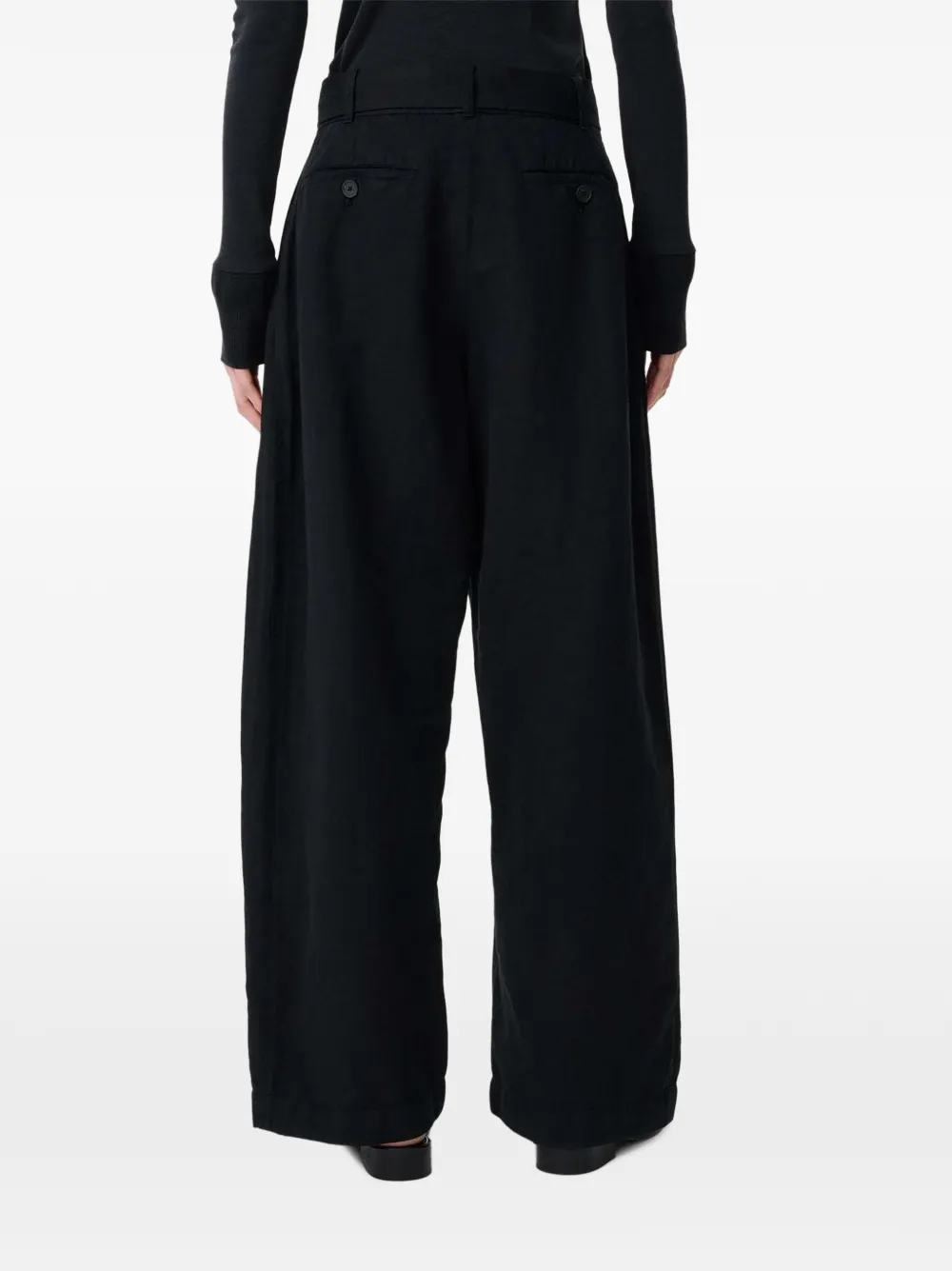 Studio Nicholson Chatto belt-loop trousers Zwart