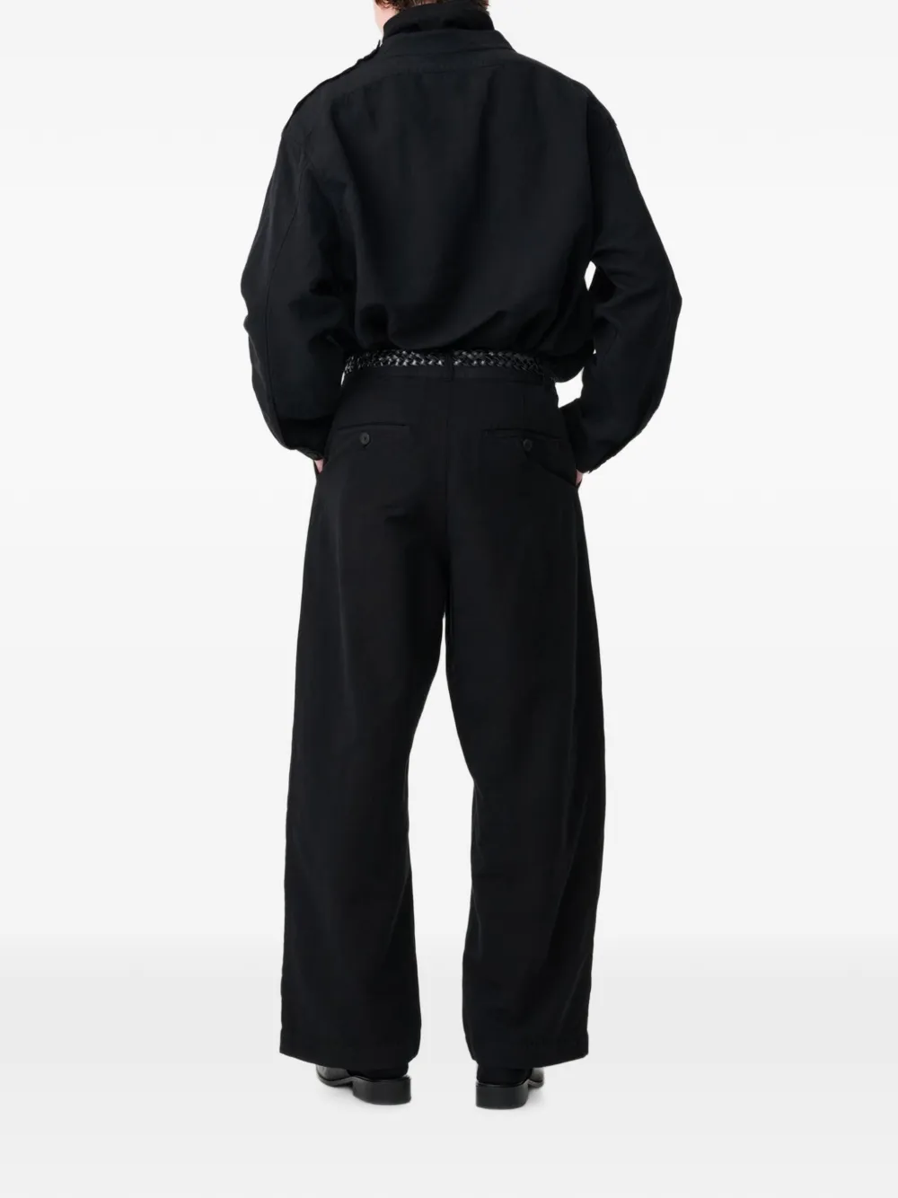 Studio Nicholson Holkham Shoulder-button Shirt In Black