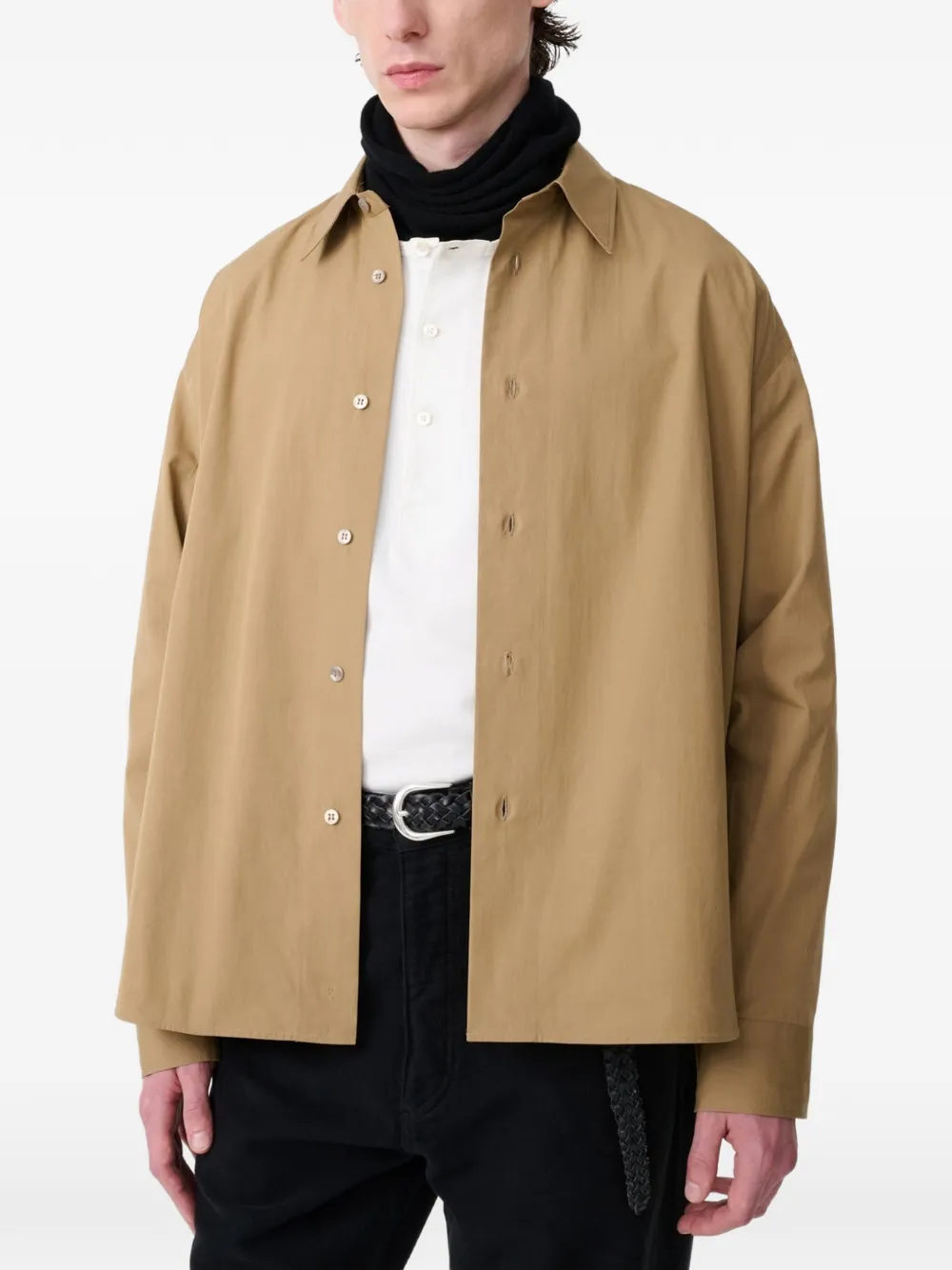 Studio Nicholson Hal katoenen overhemd Beige