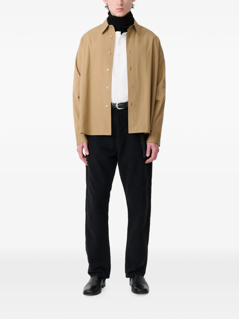 Studio Nicholson Hal katoenen overhemd Beige