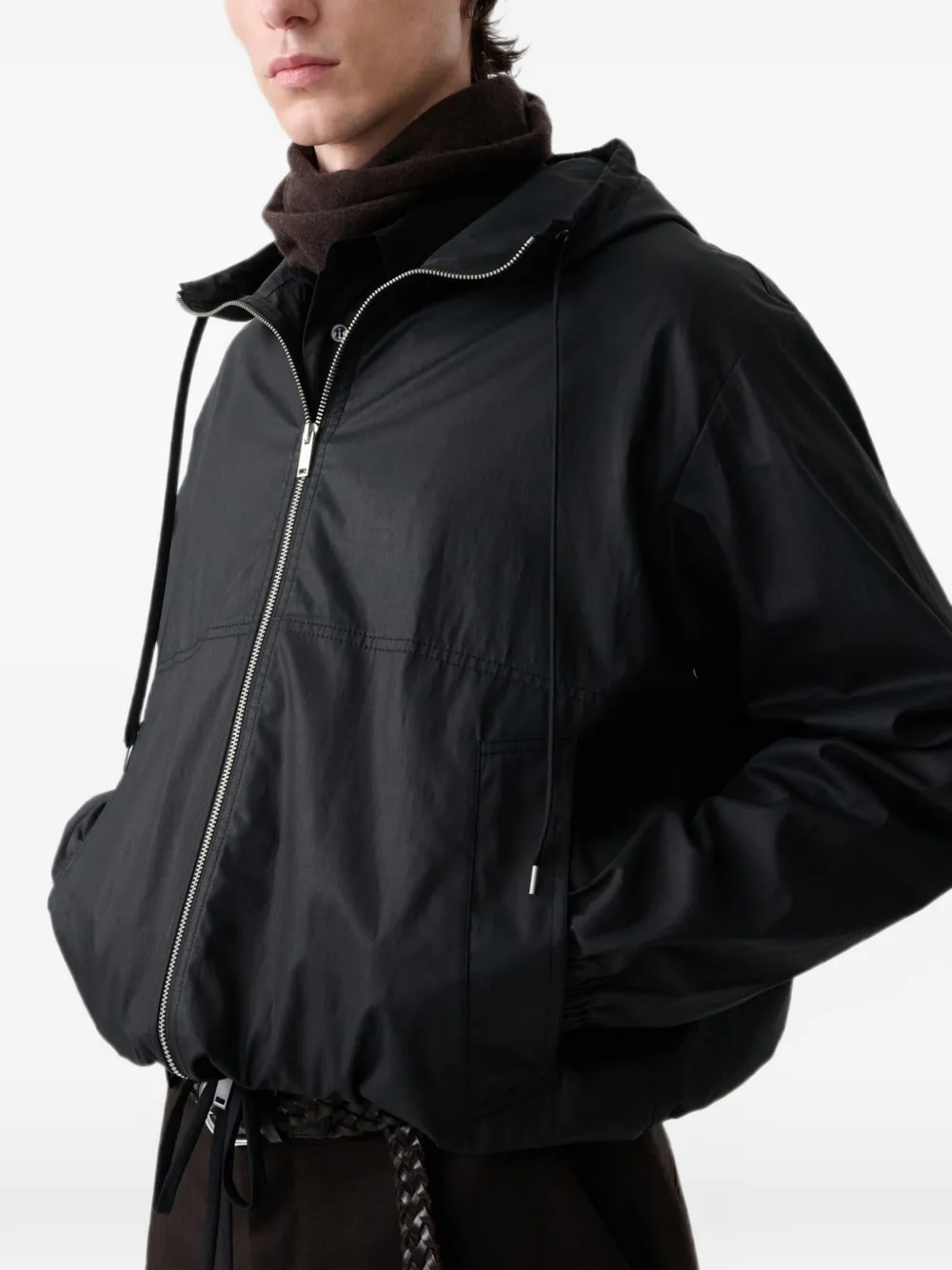 Studio Nicholson Avon hooded jacket Zwart