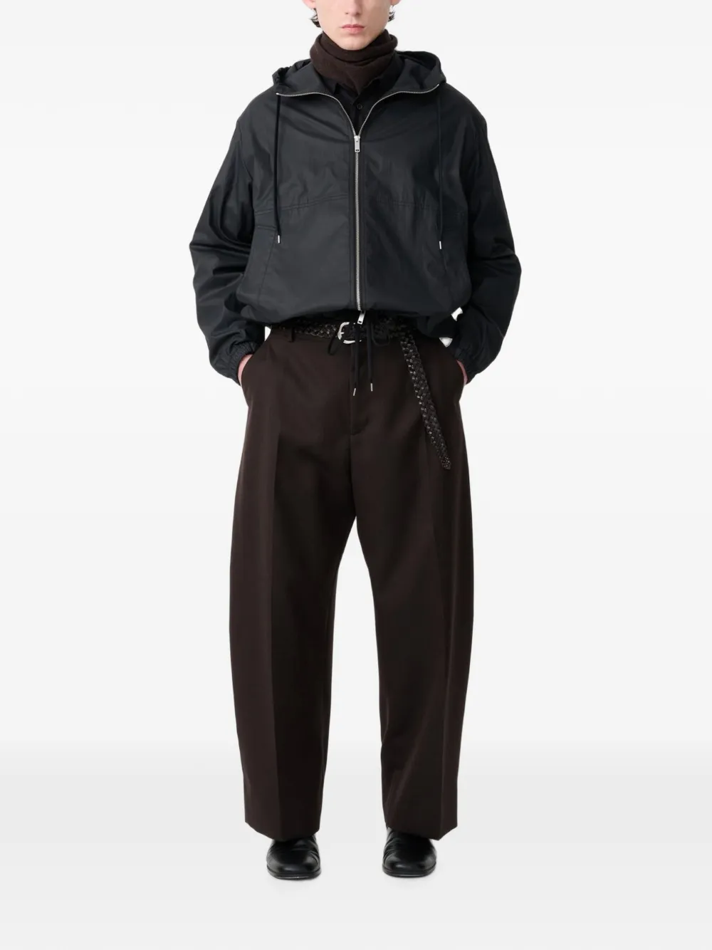 Studio Nicholson Avon hooded jacket Zwart
