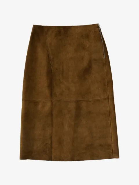 Studio Nicholson asymmetric suede skirt