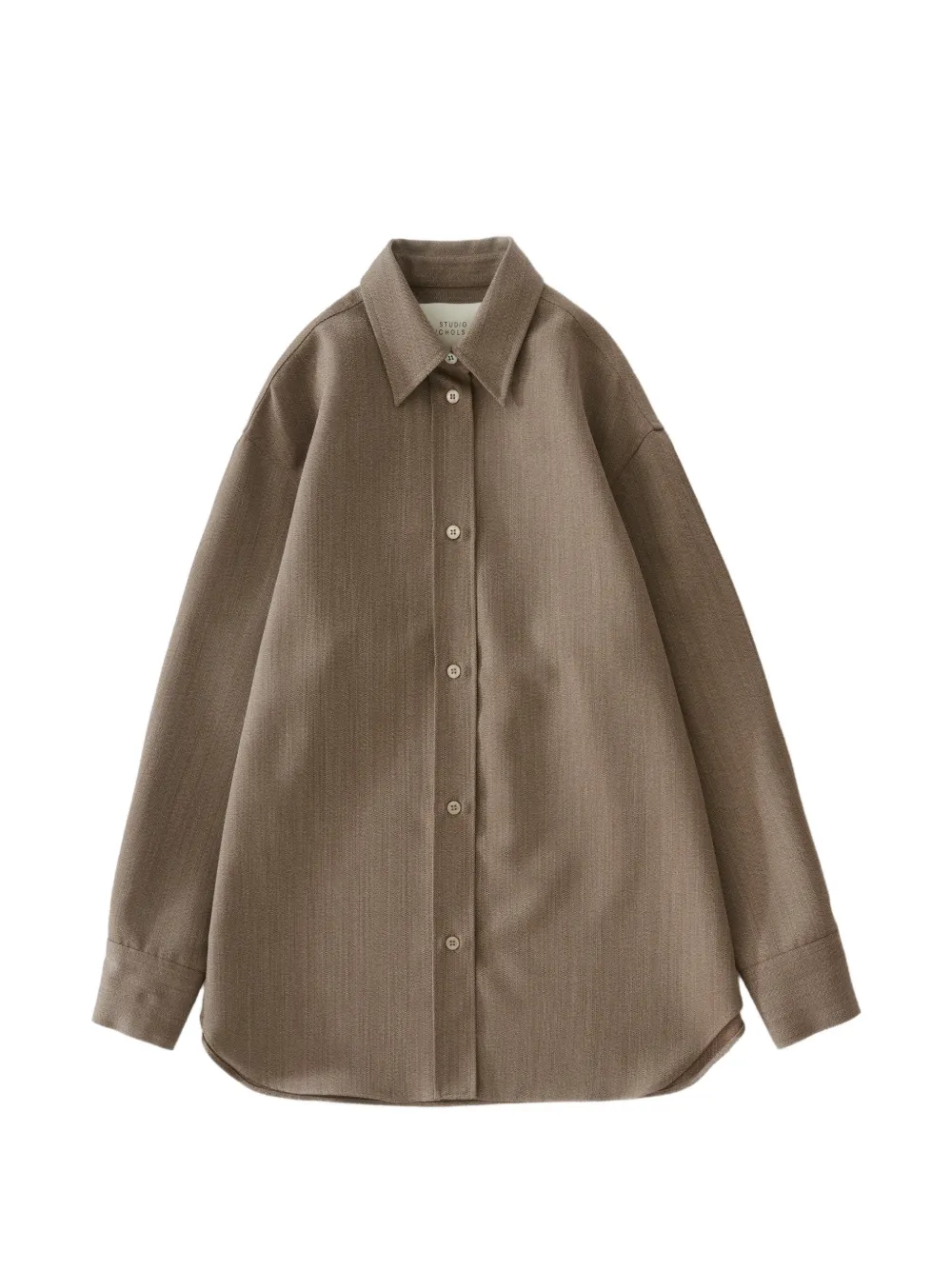 Studio Nicholson Rouen Box-pleat Shirt In Brown