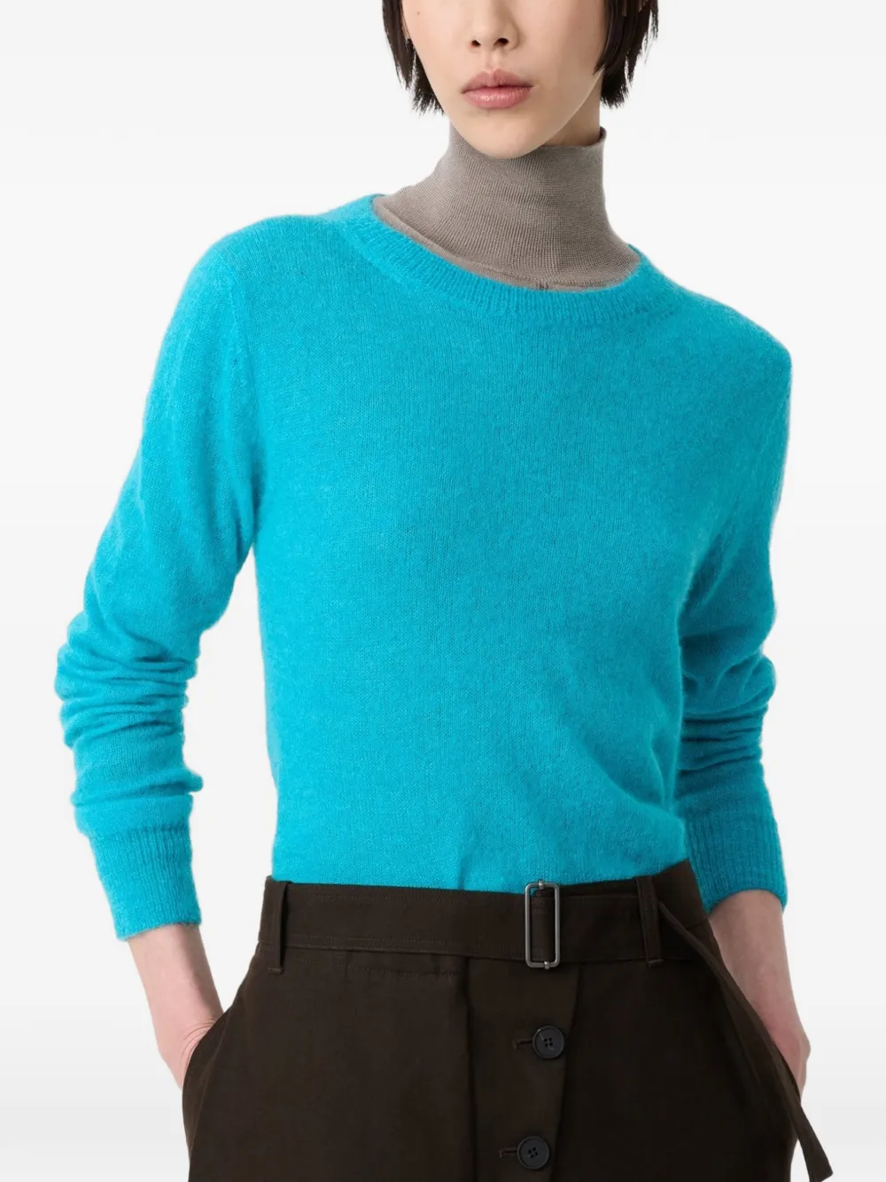 Studio Nicholson Eyla trui met geribbelde afwerking Blauw
