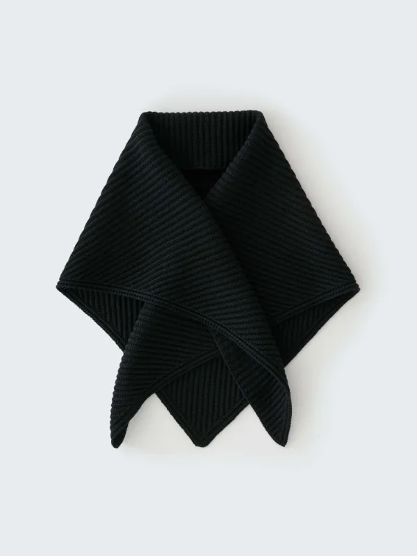 Studio Nicholson Isos Ribbed-knit Scarf in Black